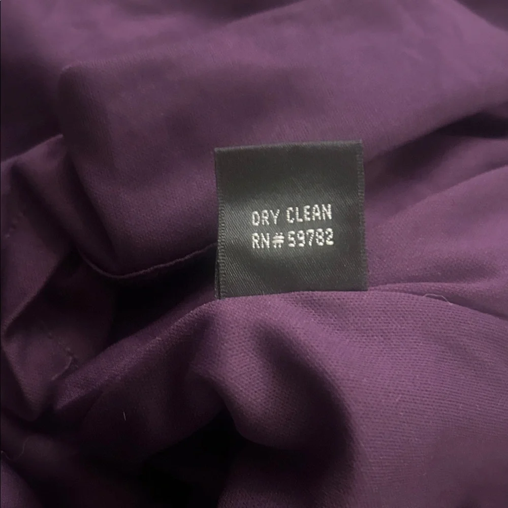 Adrianna Papell Elegant Deep Purple V-Neck Cap Sleeve Cocktail Dress Size 6 - Picture 9 of 11